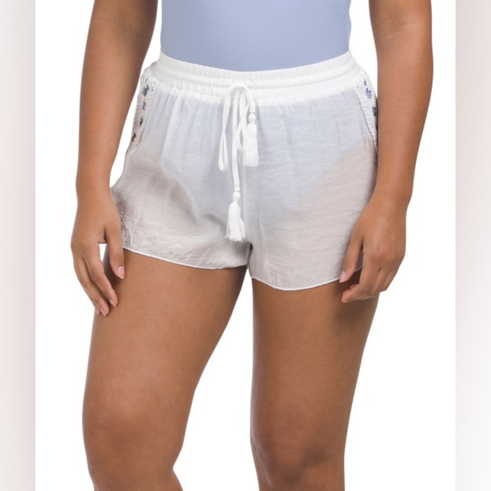 NWT! ELAN White Cover-up Shorts